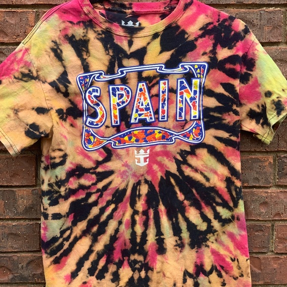 Tops - Upcycled Spain Ice Dyed T shirt